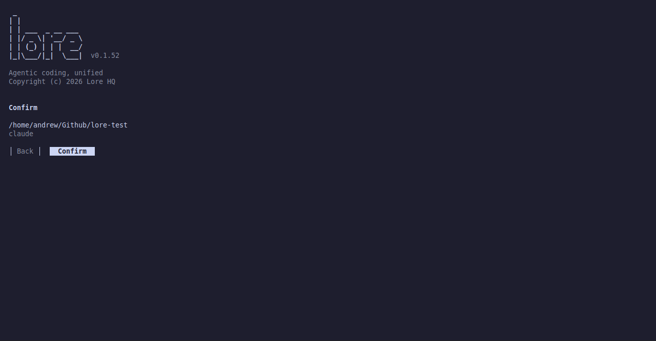 Final confirmation step with the project path and selected platform list.